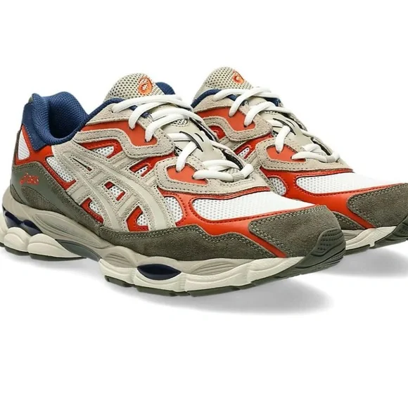 ASICS Gel-NYC Cream and Orange Sneakers - Picture 1 of 1